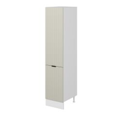 Alvinka Mutfak Modül Mbr_B 45-H210Cm Boy Dolabı Beyaz Kumtaşı