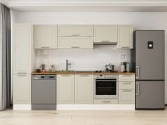 Alvinka 285X210 Cm Klasik Mebran Mutfak Dolabı Mb-E80B45S40-1 Mebran | Kumtaşı - Suntalam