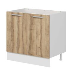 Alvinka Mutfak Modül Duz Alt 2K 90Cm Evye Dolap Beyaz Dore Mdf