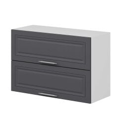 Alvinka Mutfak Modül Mbr_C Üst 2Yk1R 90-H60Cm Dolap Beyaz Antrasit Suntalam