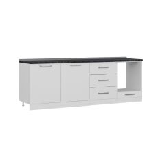 Minar 240 Cm Mutfak Dolabı Beyaz 240-B7-Alt Modül