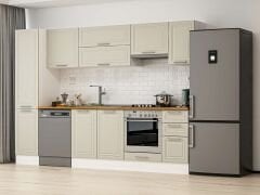 Alvinka 285X210 Cm Klasik Mebran Mutfak Dolabı Mb-E80B45S40-1 Mebran | Kumtaşı - Mdf