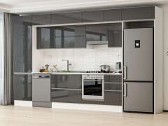 Alvinka 395X240 Cm High Gloss Mutfak Dolabı Mbb-E90B60S45-1 High Gloss | Antrasit - Suntalam