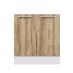 Alvinka Mutfak Modül Duz Alt 2K1R 80Cm Dolap Beyaz Dore Suntalam