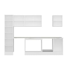 Alvinka 295X210 Cm High Gloss Mutfak Dolabı Mb-E80B45S50-2 High Gloss | Antrasit - Mdf