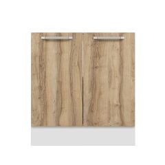 Alvinka Mutfak Modül Duz Alt 2K1R 80Cm Dolap Beyaz Dore Mdf