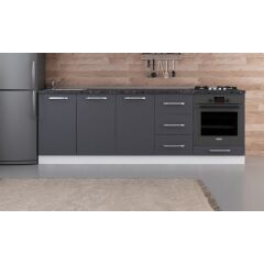 Minar 240 Cm Mutfak Dolabı Beyaz Antrasit 240-A4-Alt Modül