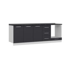 Minar 240 Cm Mutfak Dolabı Beyaz Antrasit 240-A4-Alt Modül