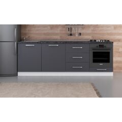 Minar 240 Cm Mutfak Dolabı Beyaz Antrasit 240-A7-Alt Modül