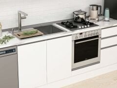 Alvinka 295X210 Cm High Gloss Mutfak Dolabı Mb-E80B45S50-3 High Gloss | Beyaz - Mdf