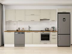 Alvinka 380X222 Cm Klasik Mebran Mutfak Dolabı Mb-E80S60S40-1 Mebran | Kumtaşı - Suntalam