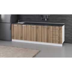 Minar 240 Cm Mutfak Dolabı Beyaz Dore 240-D1-Alt Modül