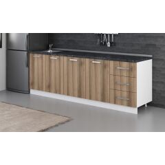 Minar 240 Cm Mutfak Dolabı Beyaz Dore 240-D1-Alt Modül