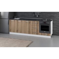 Minar 240 Cm Mutfak Dolabı Beyaz Dore 240-D4-Alt Modül