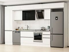 Alvinka 395X240 Cm High Gloss Mutfak Dolabı Mbb-E90B60S45-3 High Gloss | Beyaz - Suntalam