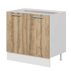 Alvinka Mutfak Modül Duz Alt 2K1R 90Cm Dolap Beyaz Dore Suntalam