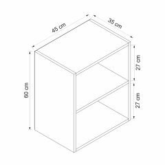Alvinka Mutfak Modül Mbr_B Üst 1Dk1R 45-H60Cm Dolap Beyaz Kumtaşı