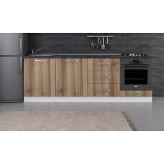 Minar 240 Cm Mutfak Dolabı Beyaz Dore 240-D7-Alt Modül