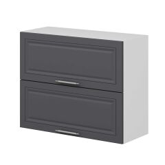 Alvinka Mutfak Modül Mbr_C Üst 2Yk1R 90-H72Cm Dolap Beyaz Antrasit Mdf