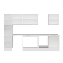 Alvinka 305X210 Cm High Gloss Mutfak Dolabı Mb-E80B45S60-2 High Gloss | Beyaz - Mdf