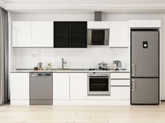 Alvinka 390X222 Cm High Gloss Mutfak Dolabı Mb-E90S50S50-3 High Gloss | Beyaz - Mdf