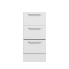 Alvinka Mutfak Modül Duz Alt 3Ç Nray 40Cm Dolap Beyaz Beyaz Mdf