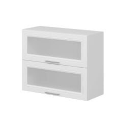 Alvinka Mutfak Modül Mbr_C Üst 2Yk1R 90-H72Cm Dolap  Cam Beyaz Beyaz Mdf