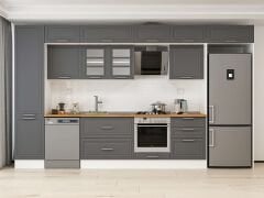 Alvinka 400X240 Cm Klasik Mebran Mutfak Dolabı Beyaz Beyaz Mbb-E90B50S60-3 Mebran | Antrasit - Suntalam