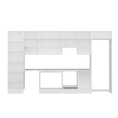 Alvinka 400X240 Cm High Gloss Mutfak Dolabı Mbb-E90B60S50-1 High Gloss | Antrasit - Mdf