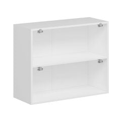 Alvinka Mutfak Modül Mbr_C Üst 2Yk1R 90-H72Cm Dolap Cam Beyaz Kumtaşı Mdf