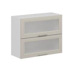 Alvinka Mutfak Modül Mbr_C Üst 2Yk1R 90-H72Cm Dolap Cam Beyaz Kumtaşı Mdf