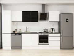 Alvinka 305X210 Cm High Gloss Mutfak Dolabı Mb-E80B45S60-3 High Gloss | Beyaz - Suntalam