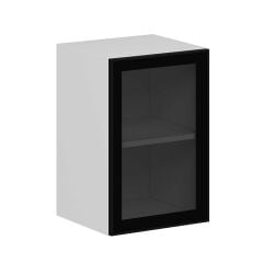 Alvinka Mutfak Modül Üst 1Dk1R 40-H60Cm Dolap Beyaz Alm Cam Mdf