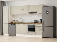 Alvinka 290X210 Cm Klasik Mebran Mutfak Dolabı Mb-E80B45S45-1 Mebran | Kumtaşı - Mdf