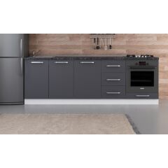 Minar 245 Cm Mutfak Dolabı Beyaz Antrasit 245-A4-Alt Modül