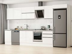 Alvinka 400X222 Cm High Gloss Mutfak Dolabı Mb-E90S50S60-2 High Gloss | Beyaz - Suntalam