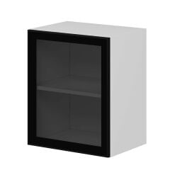 Alvinka Mutfak Modül Üst 1Dk1R 50-H60Cm Dolap Beyaz Alm Cam Suntalam