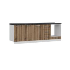 Minar 245 Cm Mutfak Dolabı Beyaz Dore 245-D4-Alt Modül