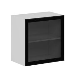 Alvinka Mutfak Modül Üst 1Dk1R 60-H60Cm Dolap Beyaz Alm Cam Mdf