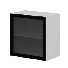 Alvinka Mutfak Modül Üst 1Dk1R 60-H60Cm Dolap Beyaz Alm Cam Mdf