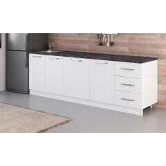 Minar 250 Cm Mutfak Dolabı Beyaz 250-B1-Alt Modül