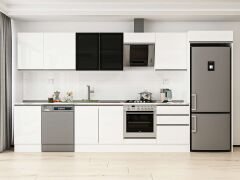 Alvinka 400X222 Cm High Gloss Mutfak Dolabı Mb-E90S50S60-3 High Gloss | Beyaz - Suntalam