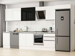 Alvinka 400X222 Cm High Gloss Mutfak Dolabı Mb-E90S50S60-3 High Gloss | Beyaz - Suntalam