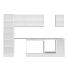 Alvinka 290X210 Cm High Gloss Mutfak Dolabı Mb-E80B50S40-2 High Gloss | Beyaz - Mdf