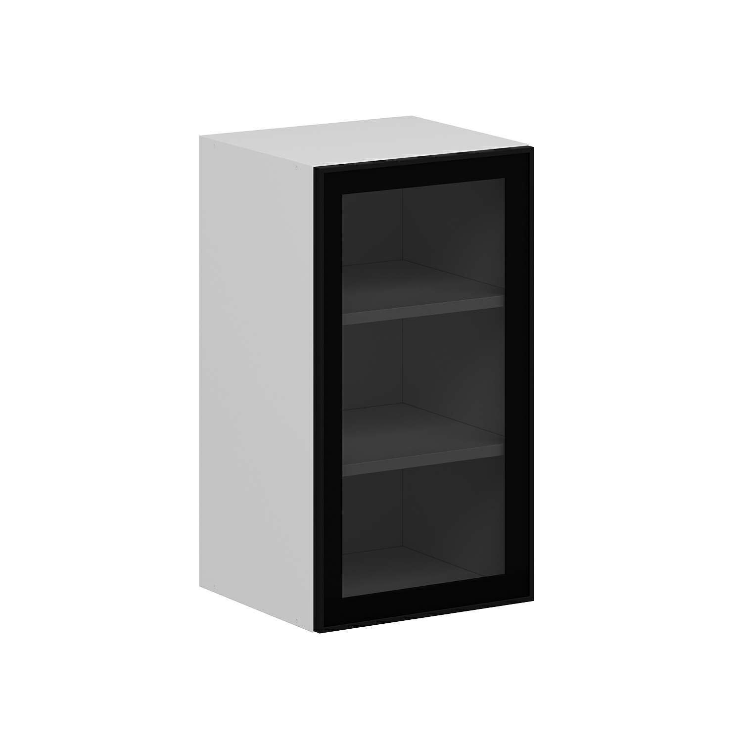 Alvinka Mutfak Modül Üst 1Dk2R 40-H72Cm Dolap Beyaz Alm Cam Mdf