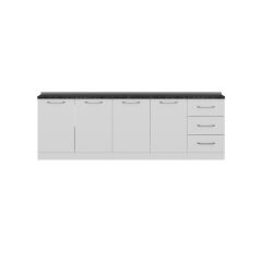 Minar 250 Cm Mutfak Dolabı Beyaz 250-B2-Alt Modül