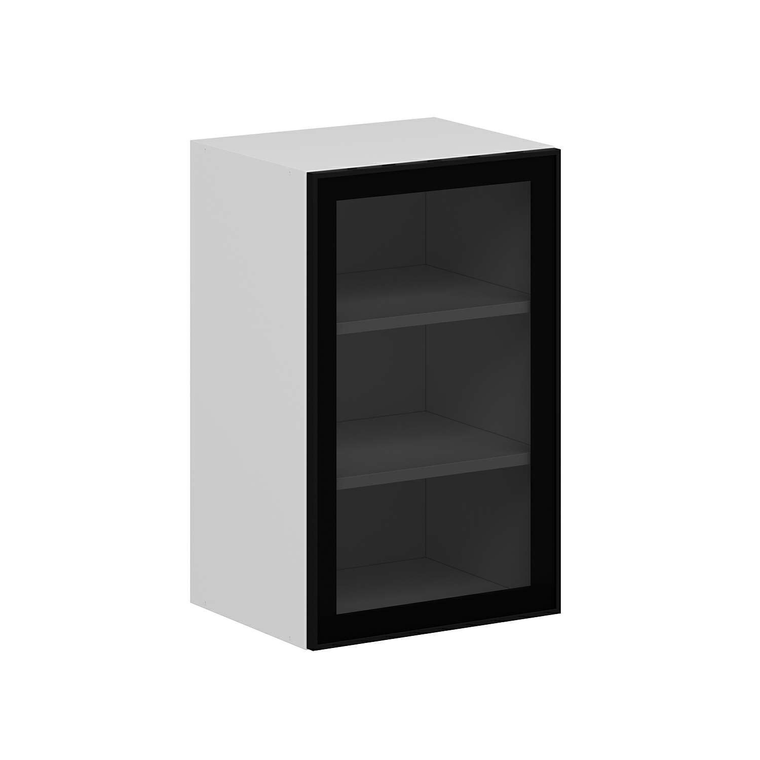 Alvinka Mutfak Modül Üst 1Dk2R 45-H72Cm Dolap Beyaz Alm Cam Mdf