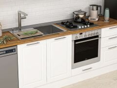 Alvinka 295X210 Cm Klasik Mebran Mutfak Dolabı Mb-E80B45S50-1 Mebran | Beyaz - Suntalam