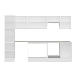 Alvinka 295X210 Cm Klasik Mebran Mutfak Dolabı Mb-E80B45S50-1 Mebran | Beyaz - Suntalam