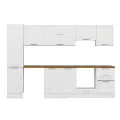 Alvinka 295X210 Cm Klasik Mebran Mutfak Dolabı Mb-E80B45S50-1 Mebran | Beyaz - Suntalam